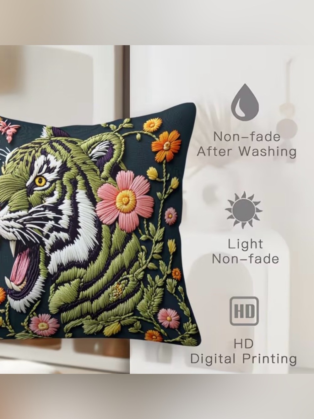 Tiger pillowcase - Picture 3 of 10
